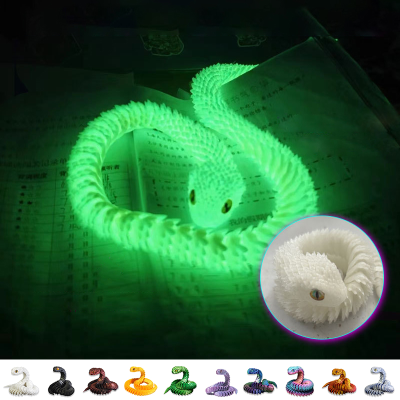 Kids Toys Christmas 2025 - 3D Printed Snake Dragon Printed Figures
