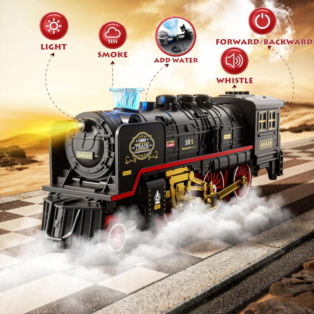 Electric Train Toy with Lights - Toy Train Track Set recension och pris