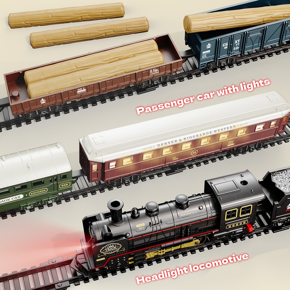 Electric Train Toy with Lights - Toy Train Track Set recension och pris