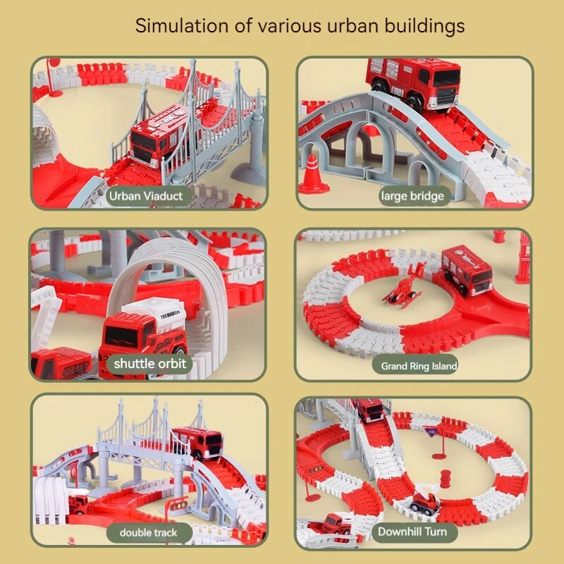 Fire Engine Track Assembling C - Toy Train Track Set recension och pris