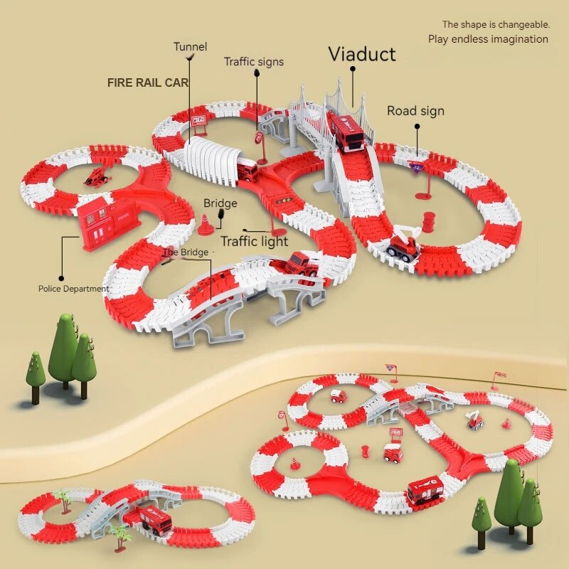 Fire Engine Track Assembling C - Toy Train Track Set recension och pris