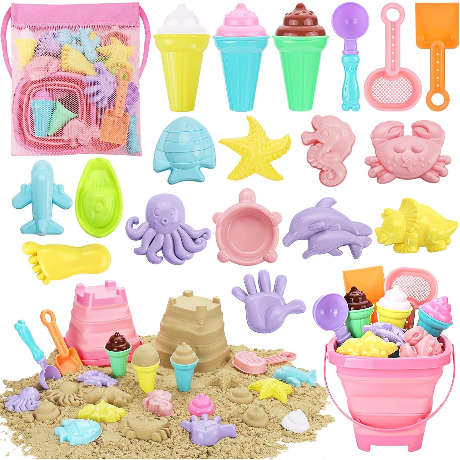 20pcs Beach Toys Set for Kids  - Kinetic Sand Mold recension och pris