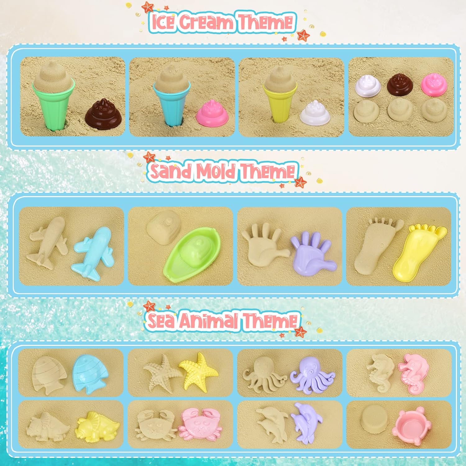 20pcs Beach Toys Set for Kids  - Kinetic Sand Mold recension och pris