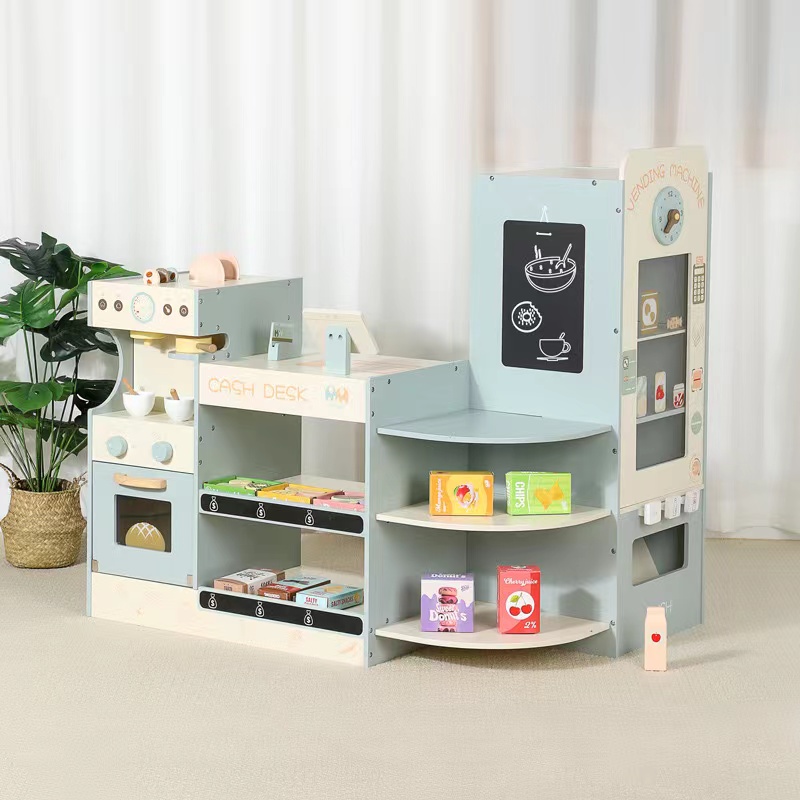 Kids Wooden Grocery Store Play - Toy Cash Register recension och pris