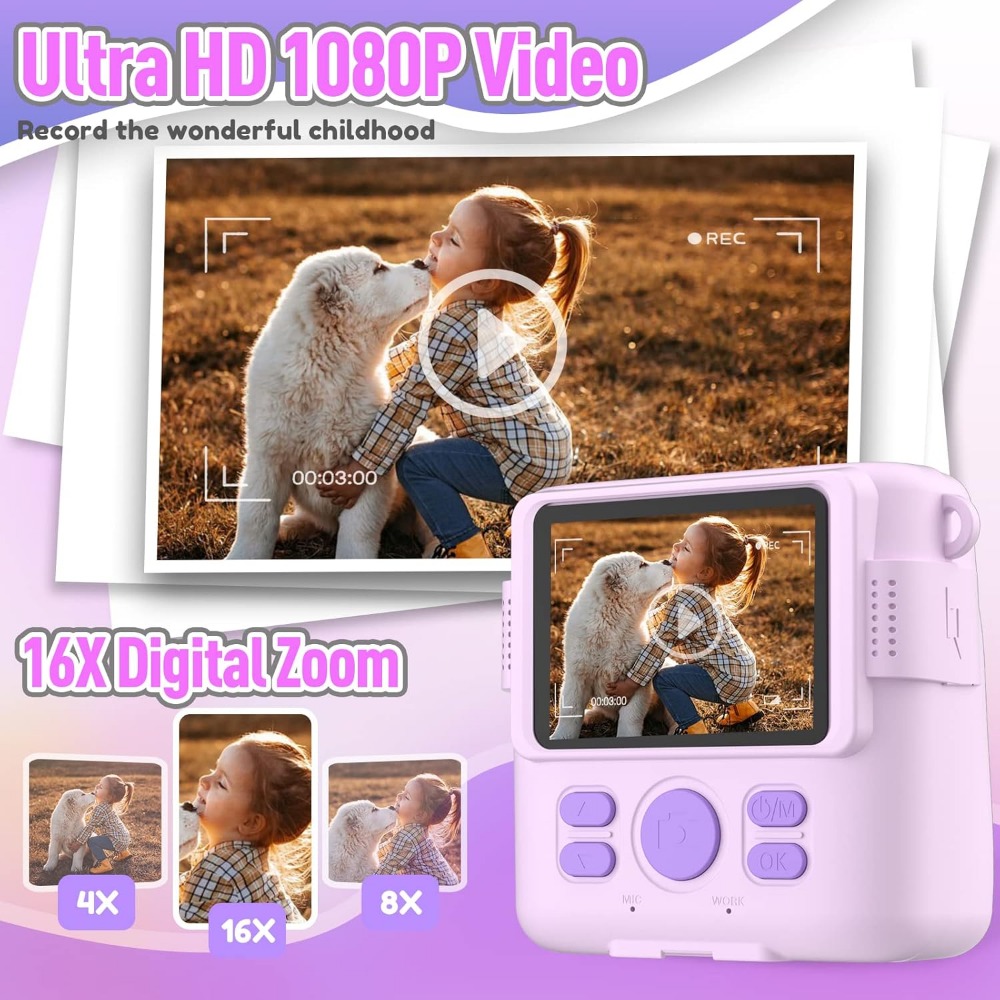 Instant Print Camera for Kids, - Toys For Kids Video recension och pris
