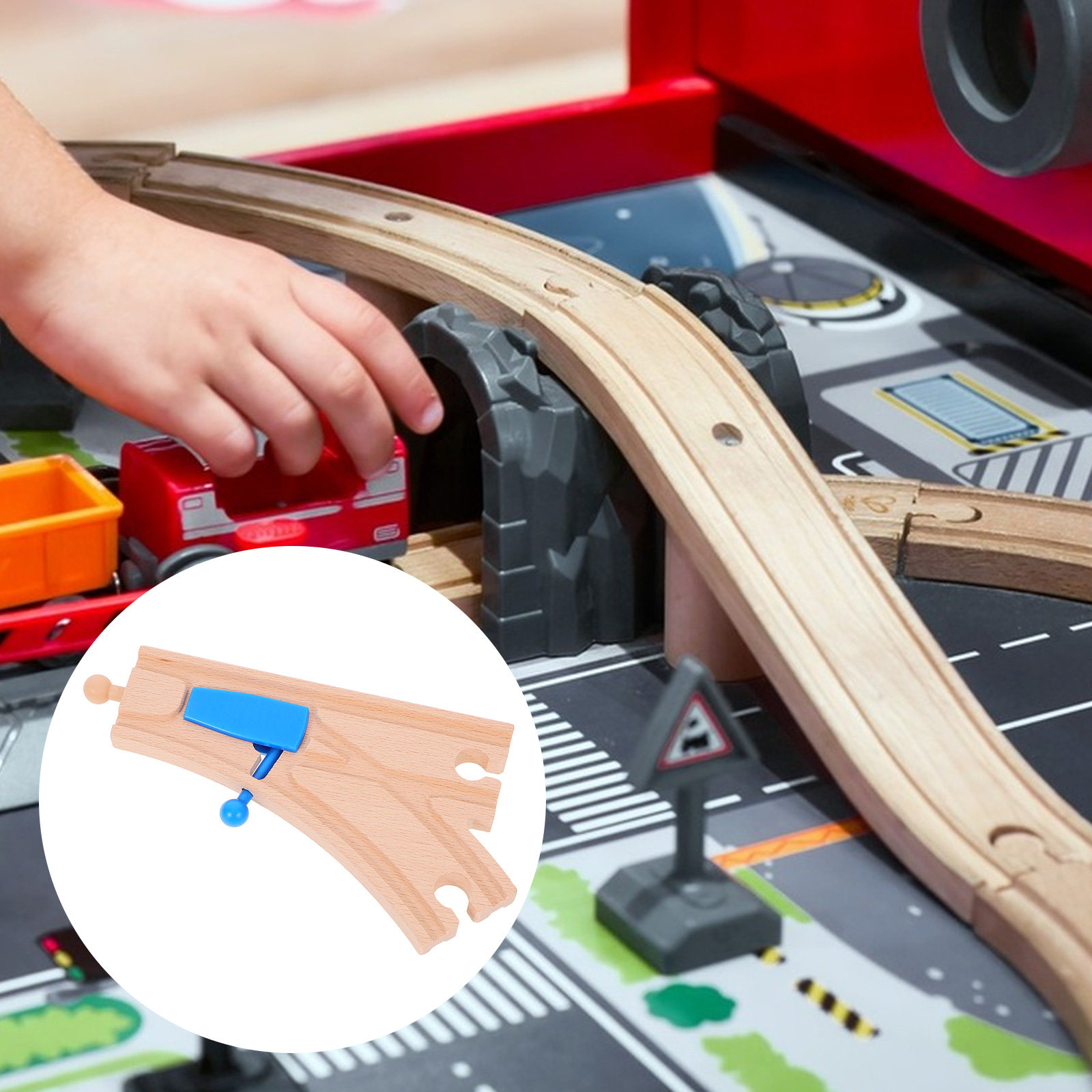 Wooden Train Track Set Kids Ra - Toy Train Track Set recension och pris