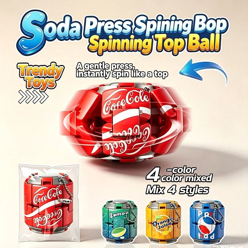 Soda Can Press Spinning Top Fi - Spin Top Gyro Toy recension och pris