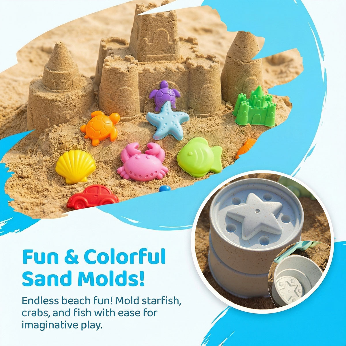 Small Creative Beach Mold Set  - Kinetic Sand Mold recension och pris