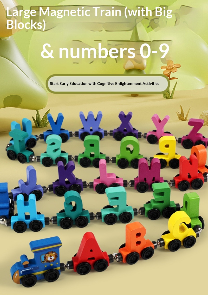 Children'S Wooden Magnetic Col - Toy Train Track Set recension och pris