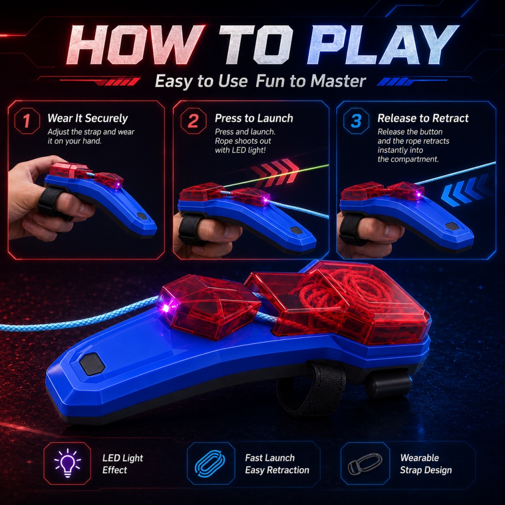 Creative Rope Launcher Spider  - Kids Toys Kids Toys recension och pris