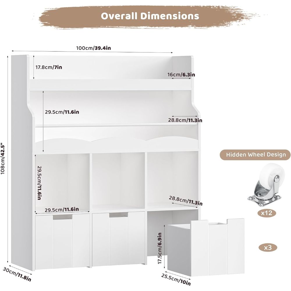Kids Toy Storage Organizer wit - Kids Toys Kids Toys recension och pris