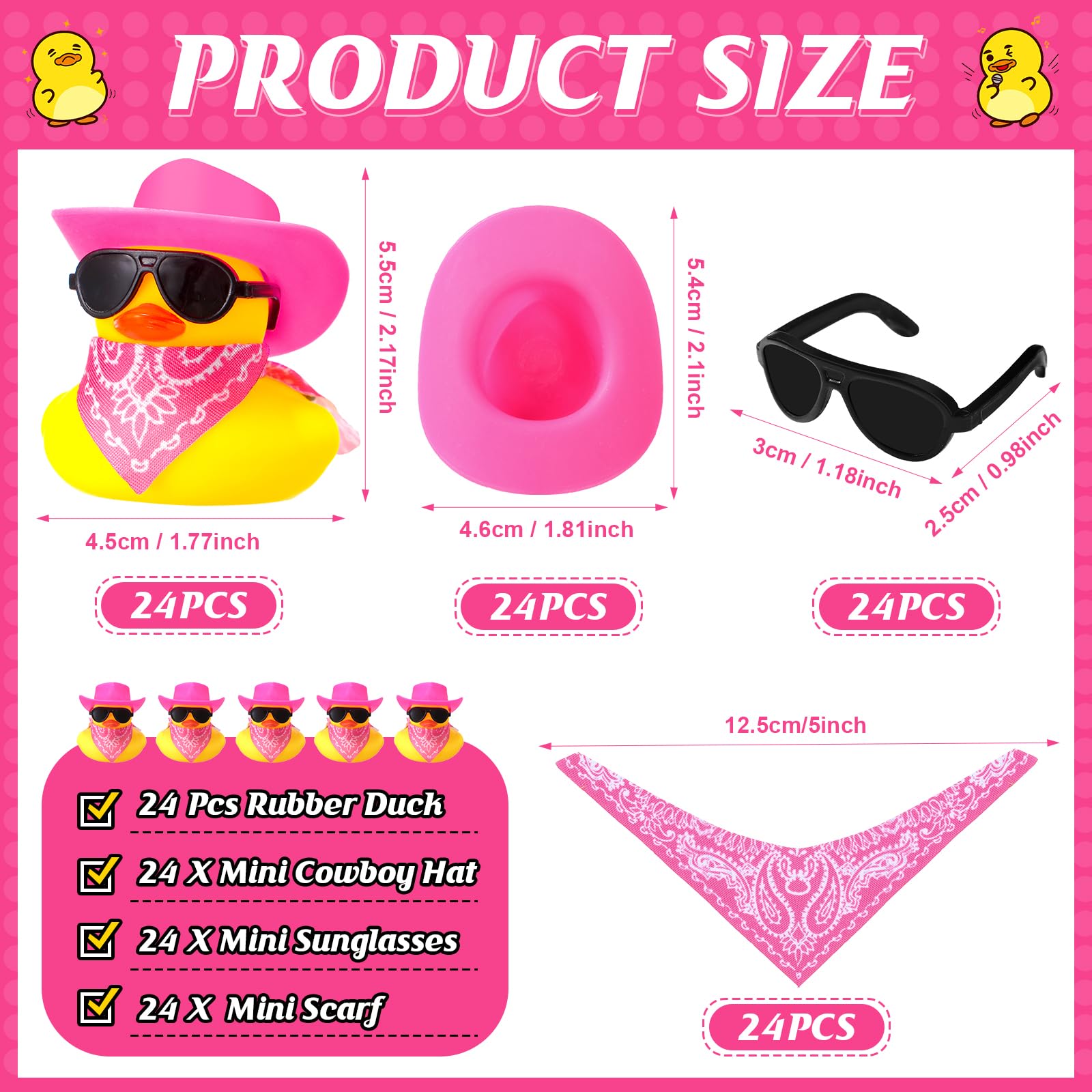 24 Set Cowboy Rubber Ducks wit - Rubber Duck Bath recension och pris