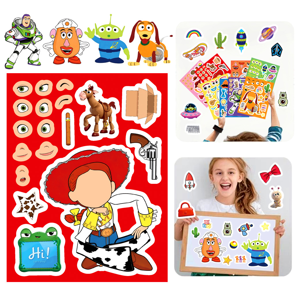 8/16Sheets Make a Face Cartoon - Kids Toys Kids Toys recension och pris