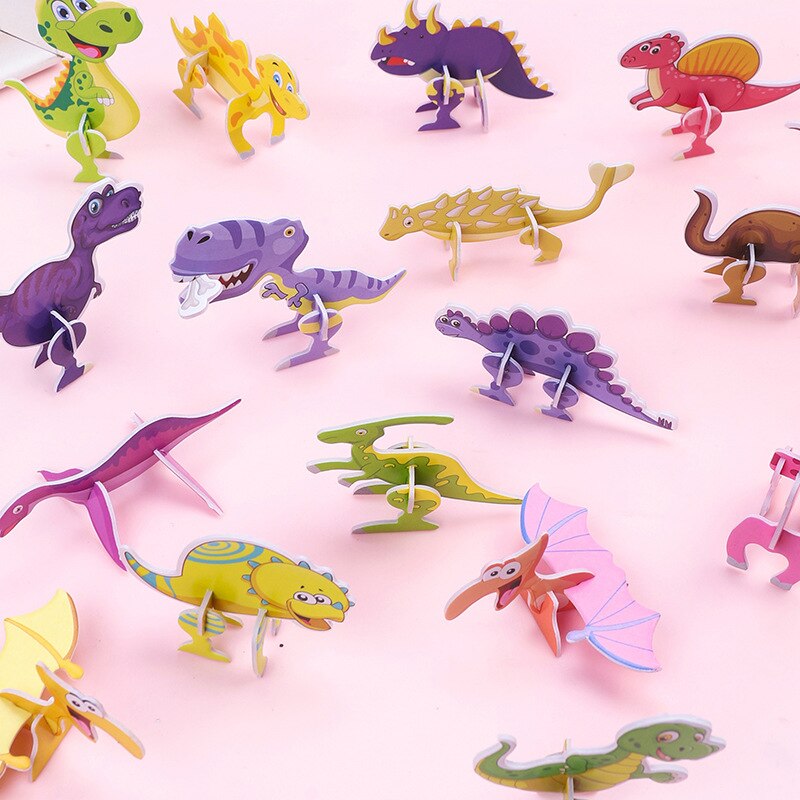 40Pcs Paper Dinosaur 3D Puzzle - Kids Toys Dinosaur recension och pris