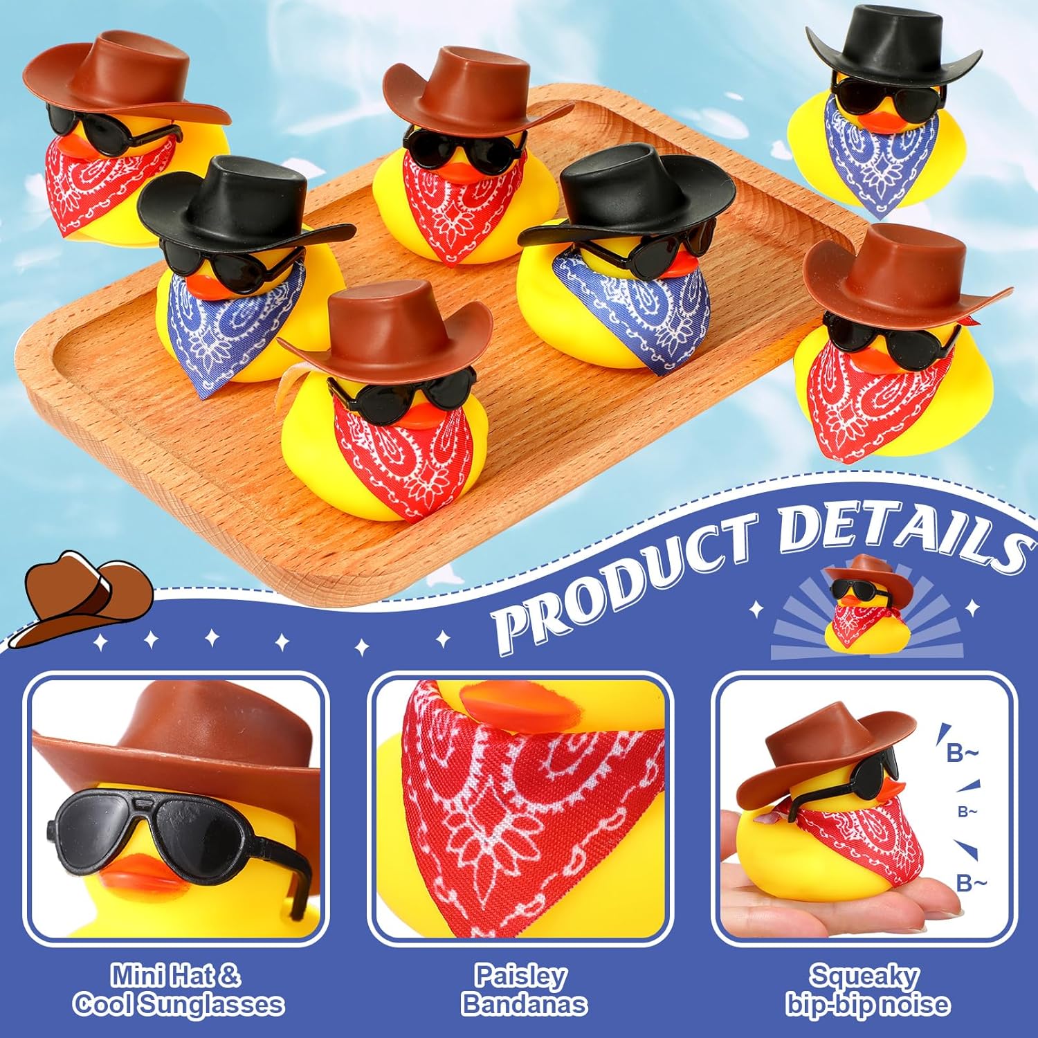 6/12/24/48 Set Cowboy Rubber D - Rubber Duck Bath recension och pris