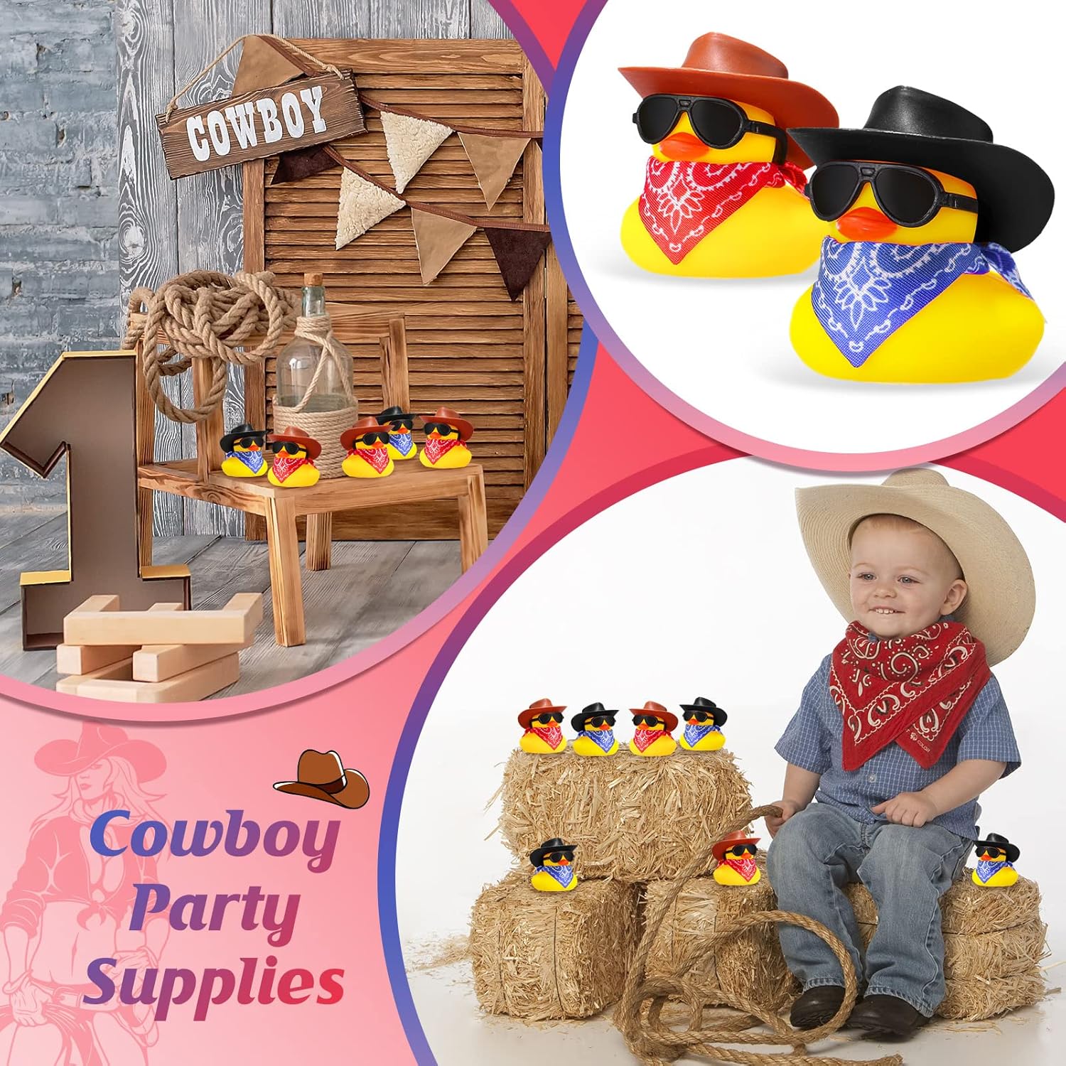 6/12/24/48 Set Cowboy Rubber D - Rubber Duck Bath recension och pris