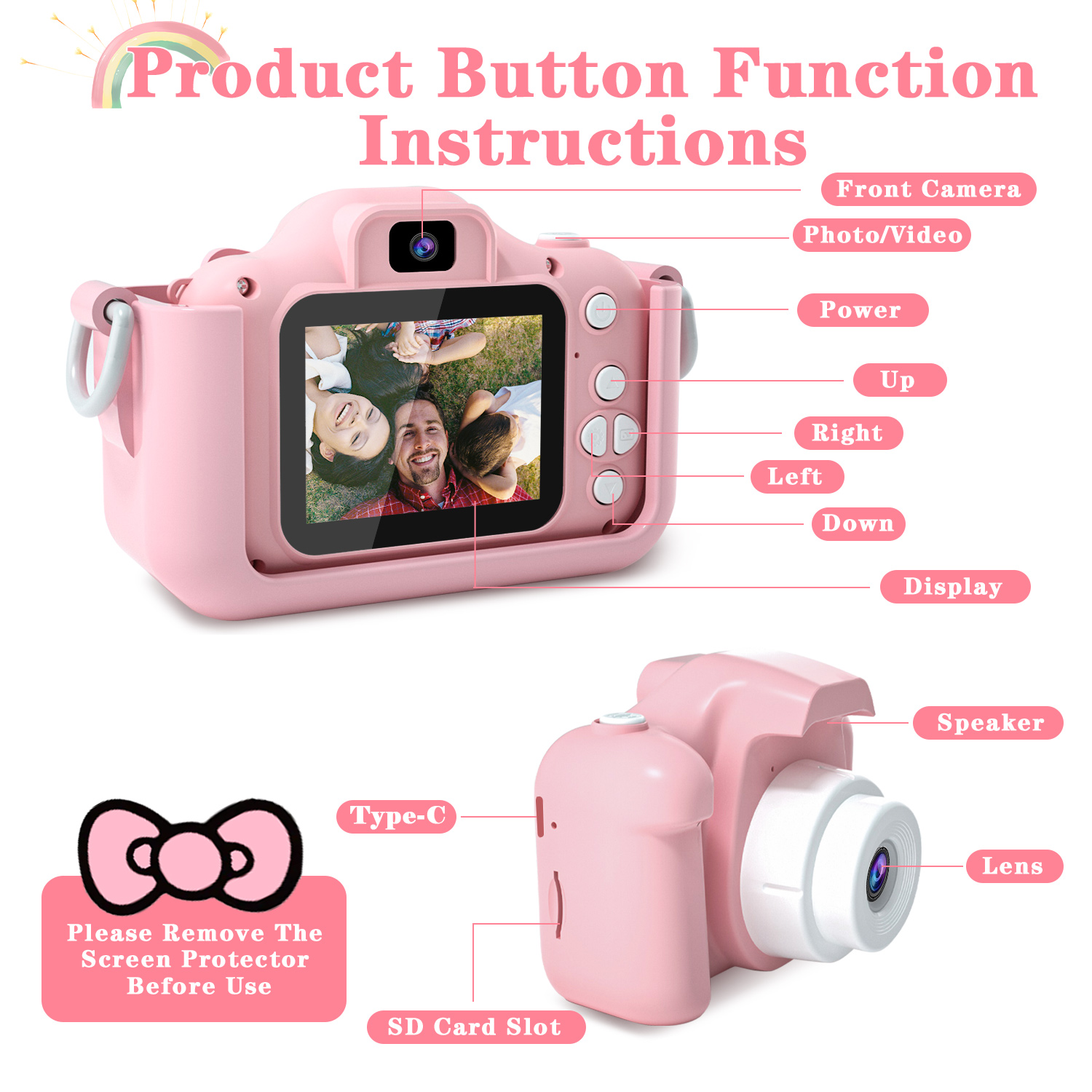 Kids Camera for Girls 1080P HD - Toys For Kids Video recension och pris