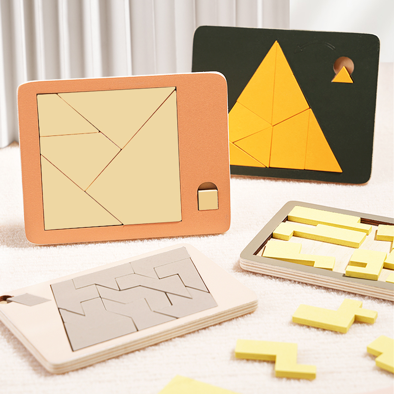 Wooden Geometric Puzzles Chall - Wooden Puzzle Kids recension och pris
