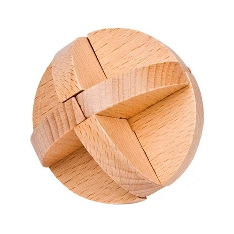 Classic Lu Ban ball Wooden Bra - Wooden Puzzle Kids recension och pris